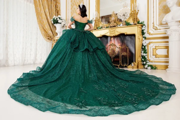 8120J DRESS 3DBUTTERFLY OFF SHOULDER BALL GOWN BY CINDIRELLA COUTURE - Imagen 17